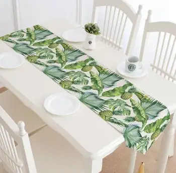 Šiuolaikinės šviežių tropinių augalų medvilnės, lino staltiesė TV spintelė kavos stalo staltiesės staltiesės padengti rankšluostį lentelės vėliavos